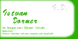 istvan dormer business card