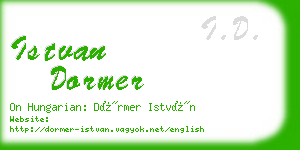 istvan dormer business card